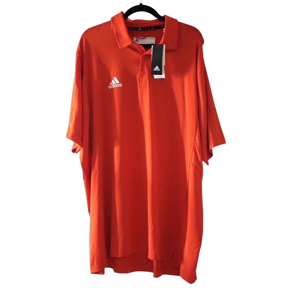 Adidas Men's Polo T-shirt AeroReady Orange Lightweight Sz 3XL XXXL NWTs‎